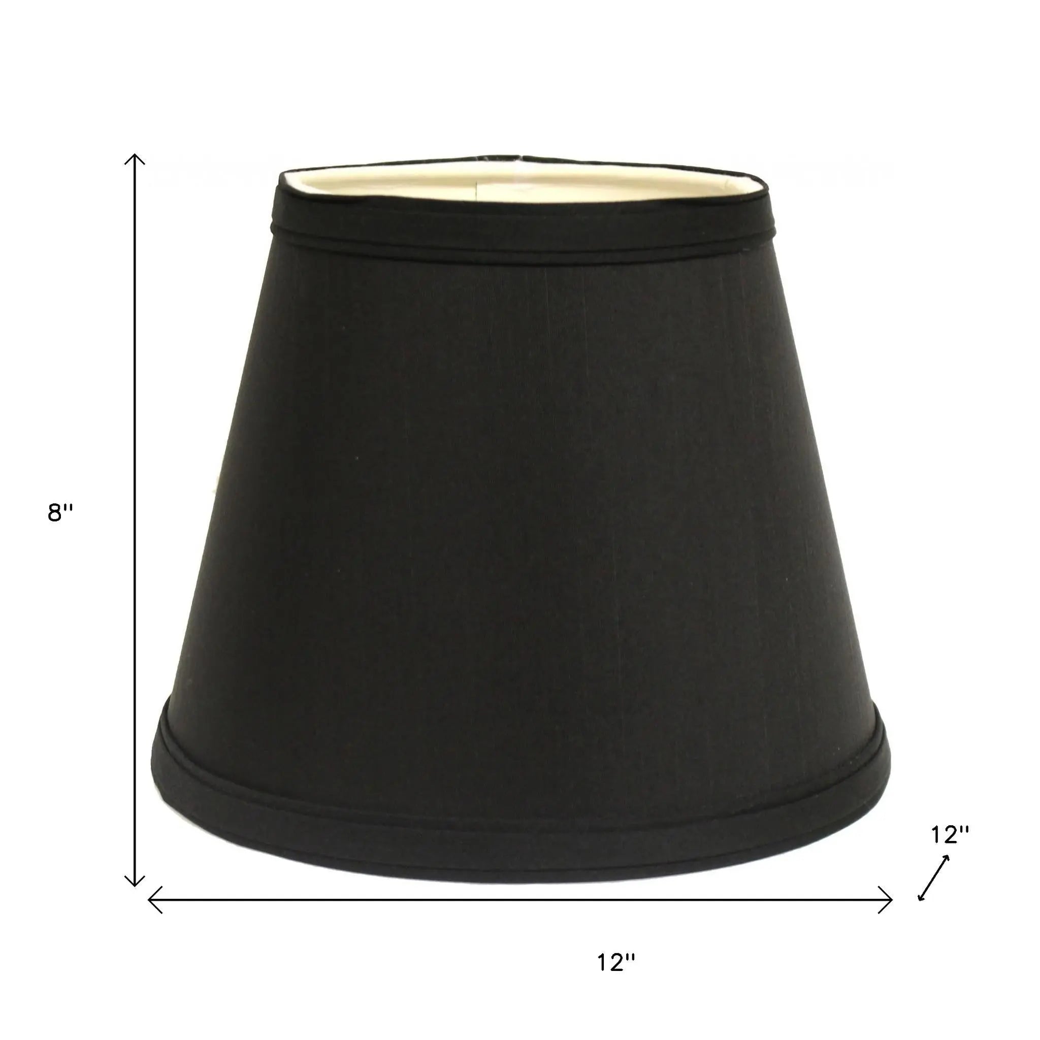 Black Shantung Silk Empire Lamp Shade Homeroots Lighting