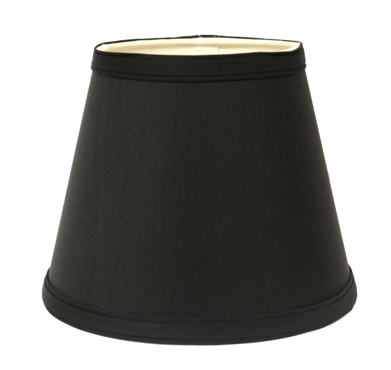 Black Shantung Silk Empire Lamp Shade Homeroots Lighting