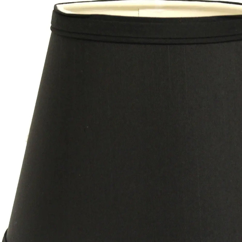 Black Shantung Silk Empire Lamp Shade Homeroots Lighting