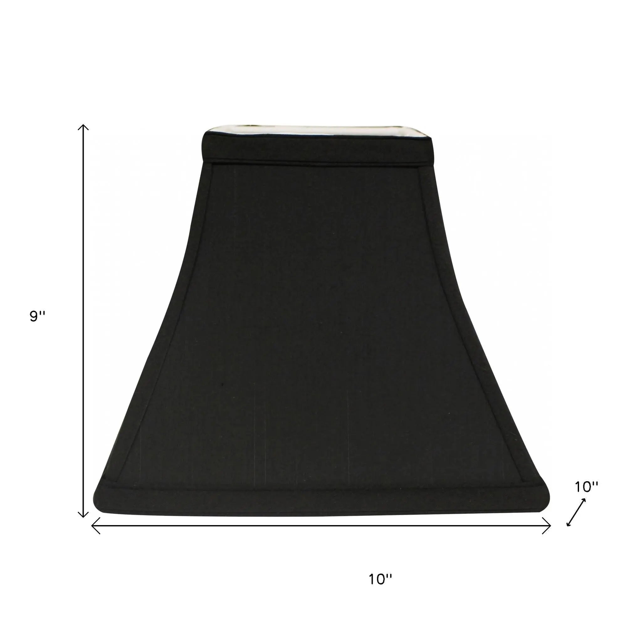 Black Shantung Silk Square Lamp Shade Homeroots Lighting