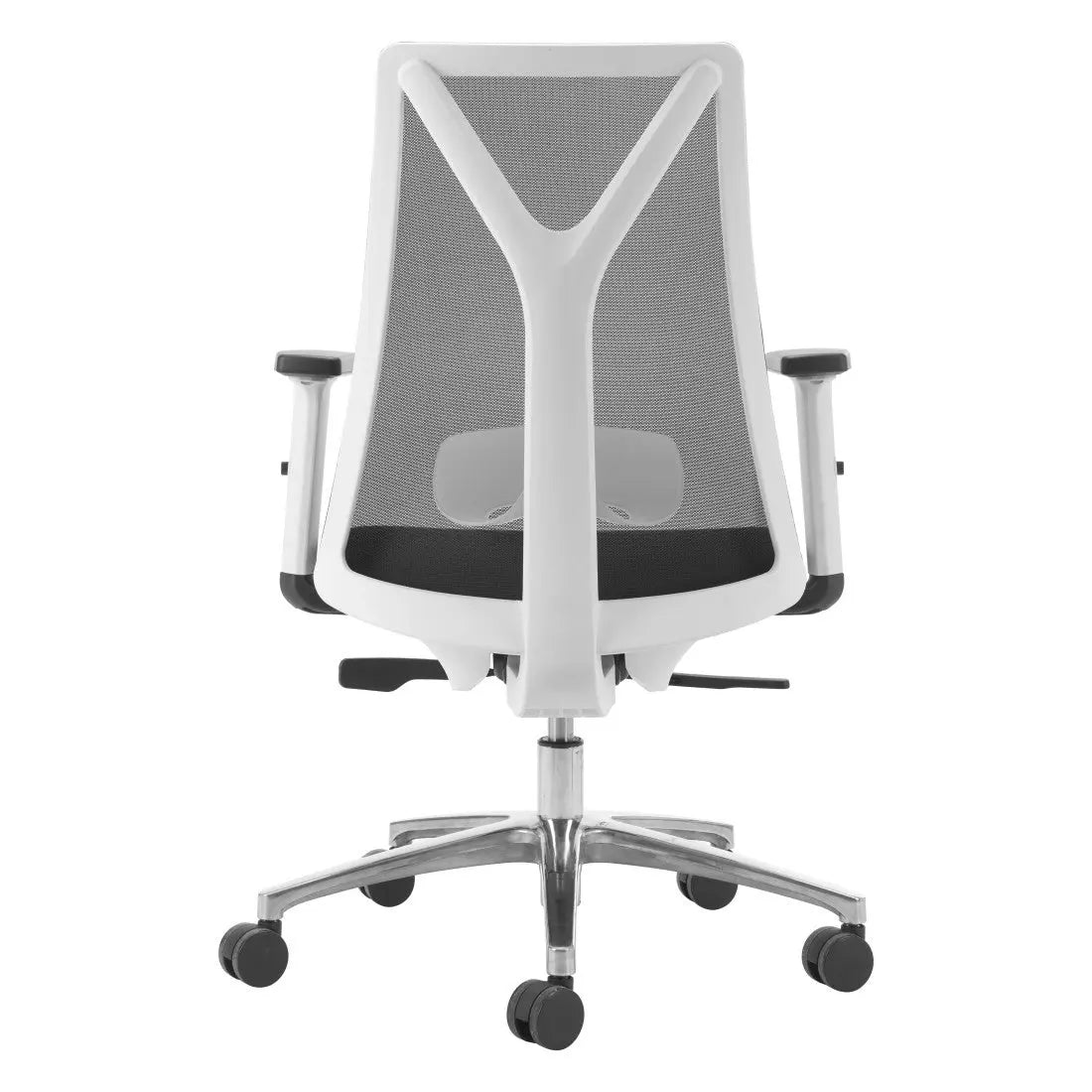 Black Silver and White Adjustable Height Swivel Rolling Office Chair Homeroots Office