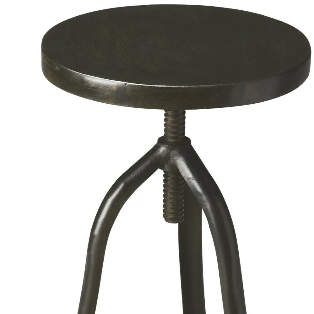 Black Solid Wood And Iron Backless Adjustable Height Bar Chair Homeroots Living Room