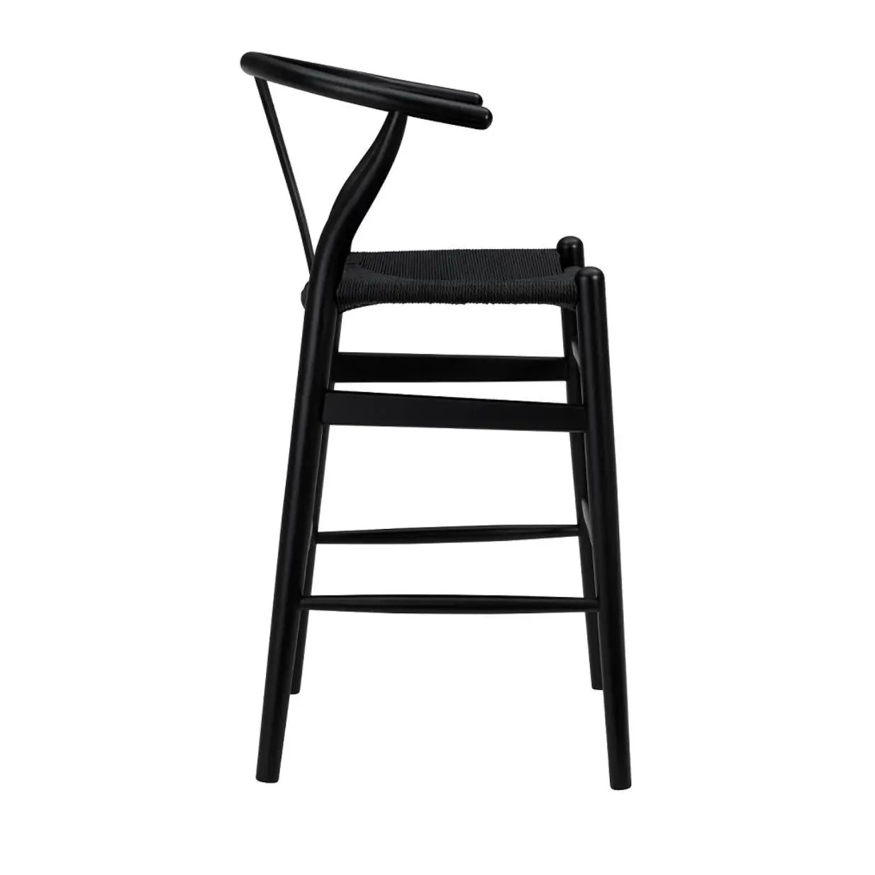 Black Solid Wood Counter Height Bar Chair Homeroots Living Room
