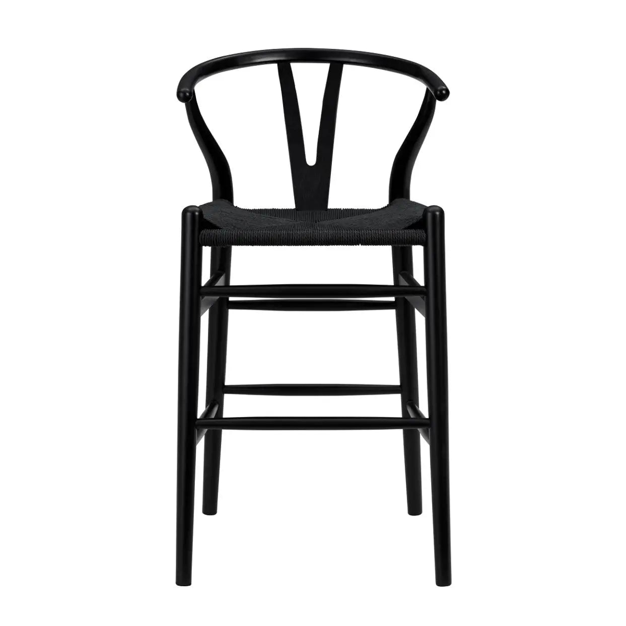 Black Solid Wood Counter Height Bar Chair Homeroots Living Room