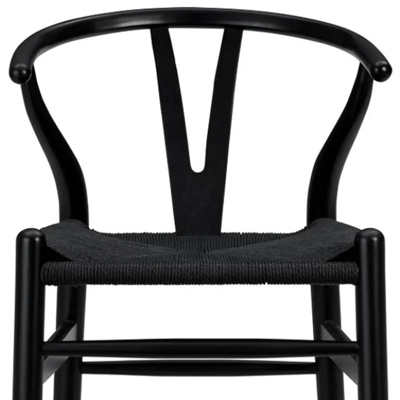 Black Solid Wood Counter Height Bar Chair Homeroots Living Room