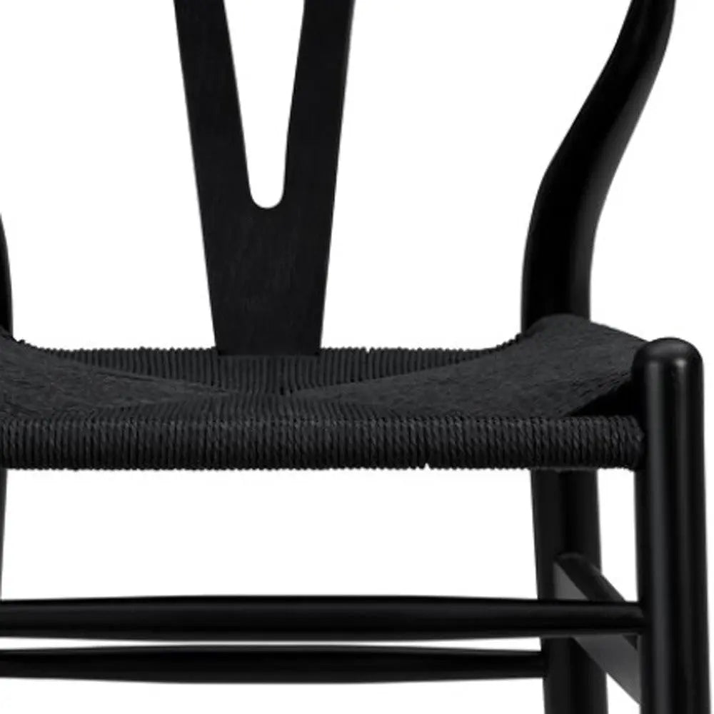 Black Solid Wood Counter Height Bar Chair Homeroots Living Room