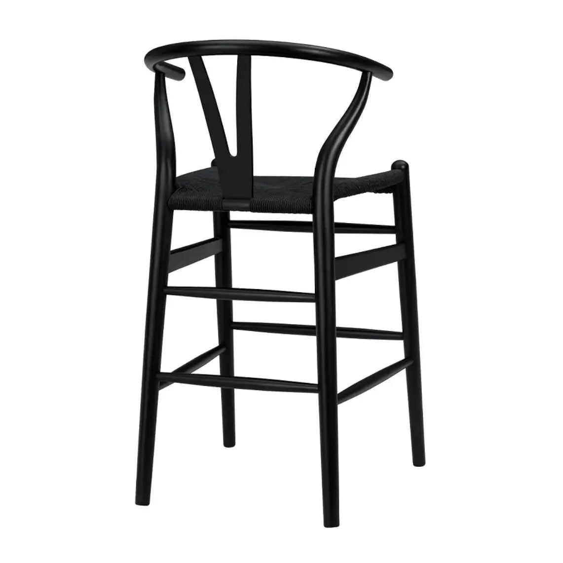 Black Solid Wood Counter Height Bar Chair Homeroots Living Room