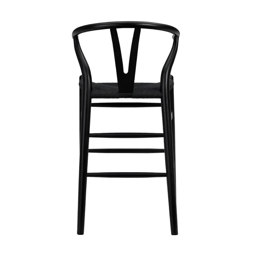Black Solid Wood Counter Height Bar Chair Homeroots Living Room