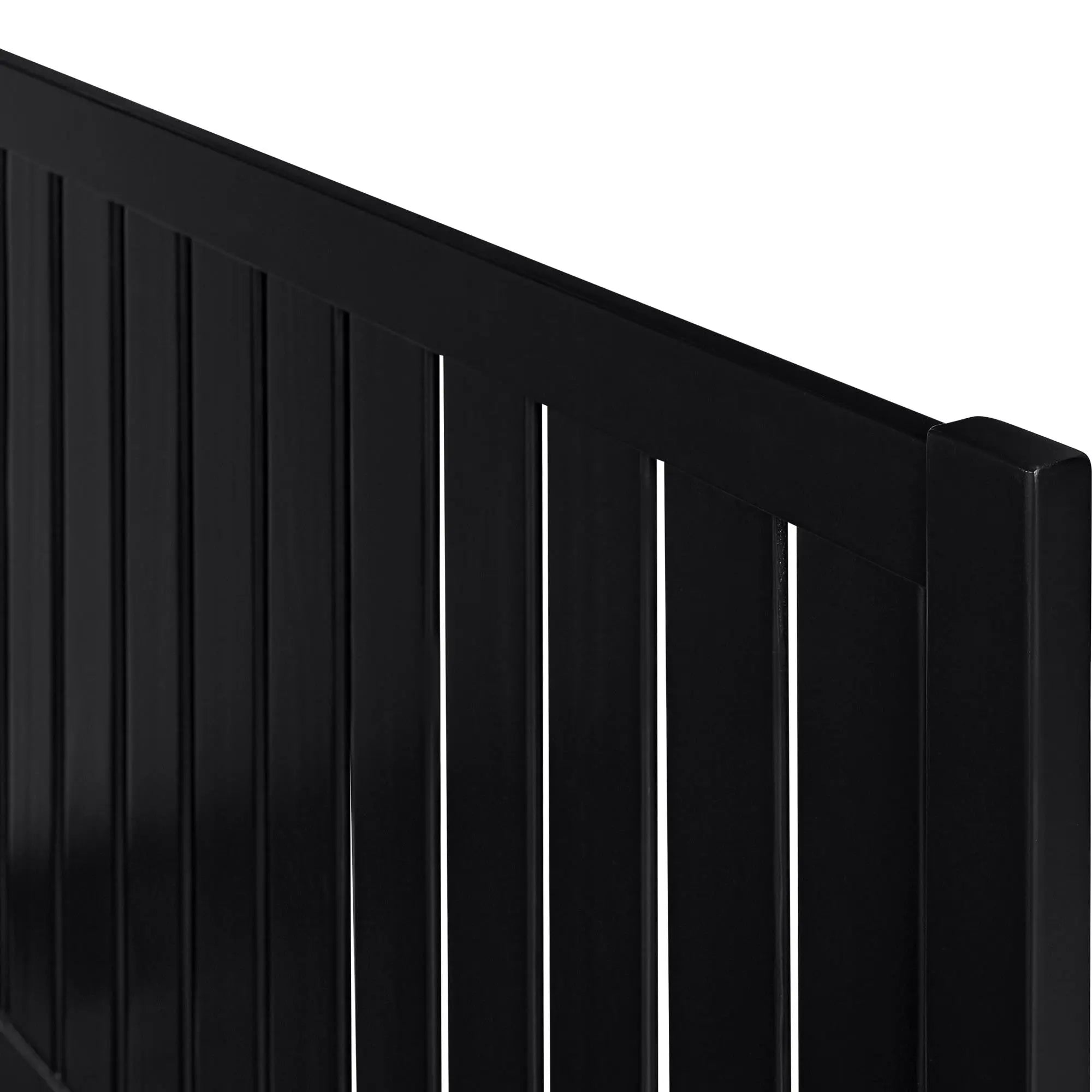 Black Solid Wood Queen Bed Frame Homeroots Bed & Bath