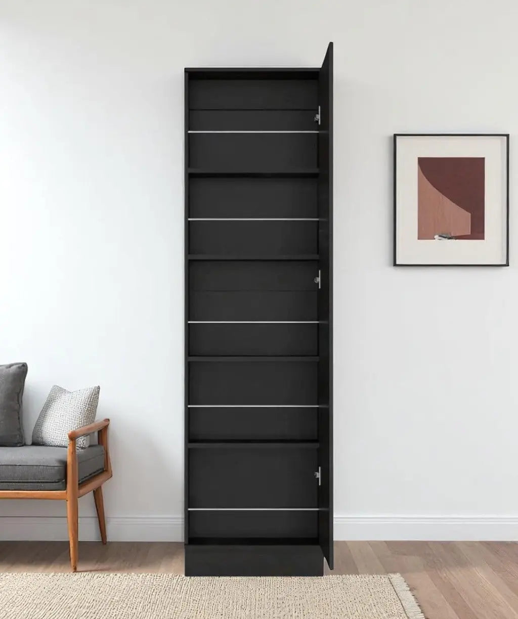 Black Ten Pair Shoe Rack - GreatEagleInc