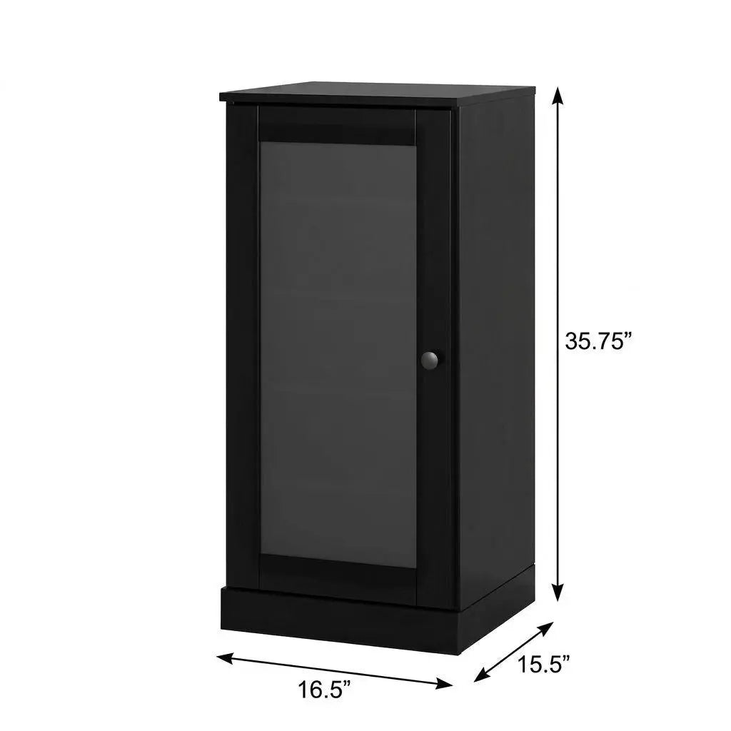 Black Ten Pair Solid WoodShoe Storage Cabinet Homeroots Organization