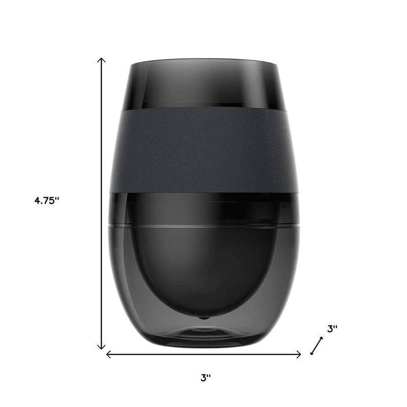 Black Tritan Plastic Convex Curve Shape Stemless All Purpose Wine Glass Homeroots Kitchen & Dining