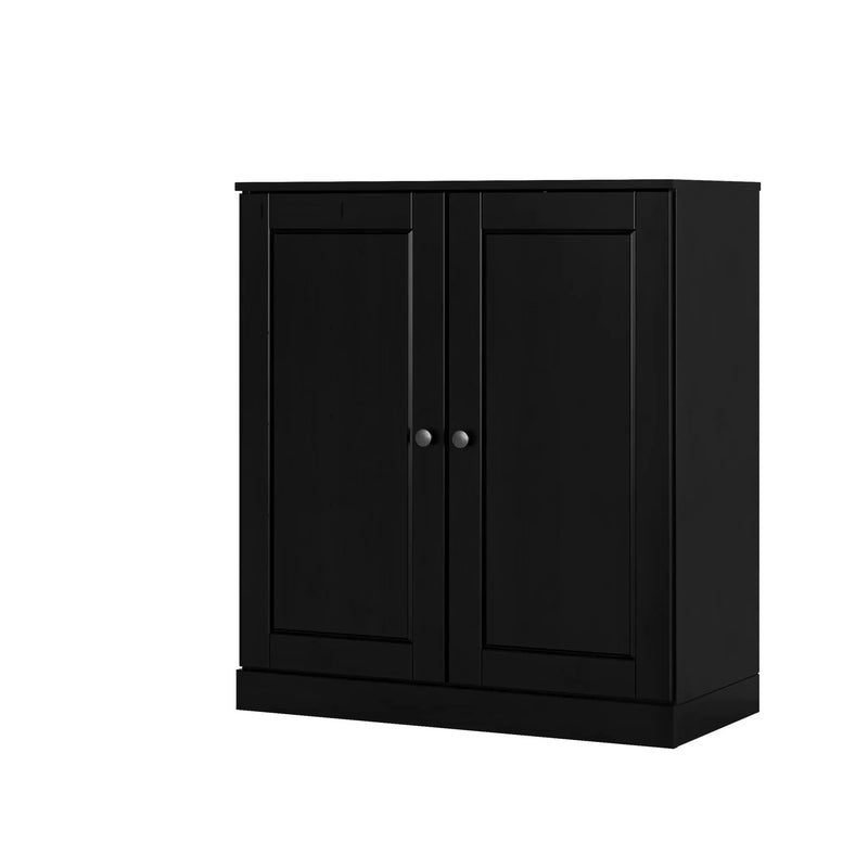 Black Twenty Pair Solid WoodShoe Storage Cabinet Homeroots Organization