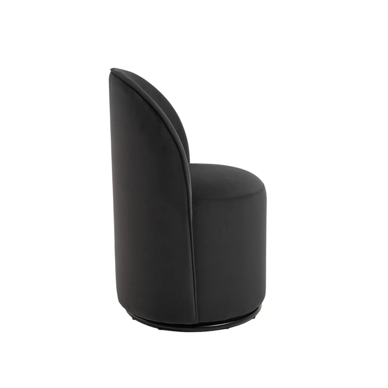 Black Velvet Curved Back Swivel Dining Arm Chair Homeroots Kitchen & Dining