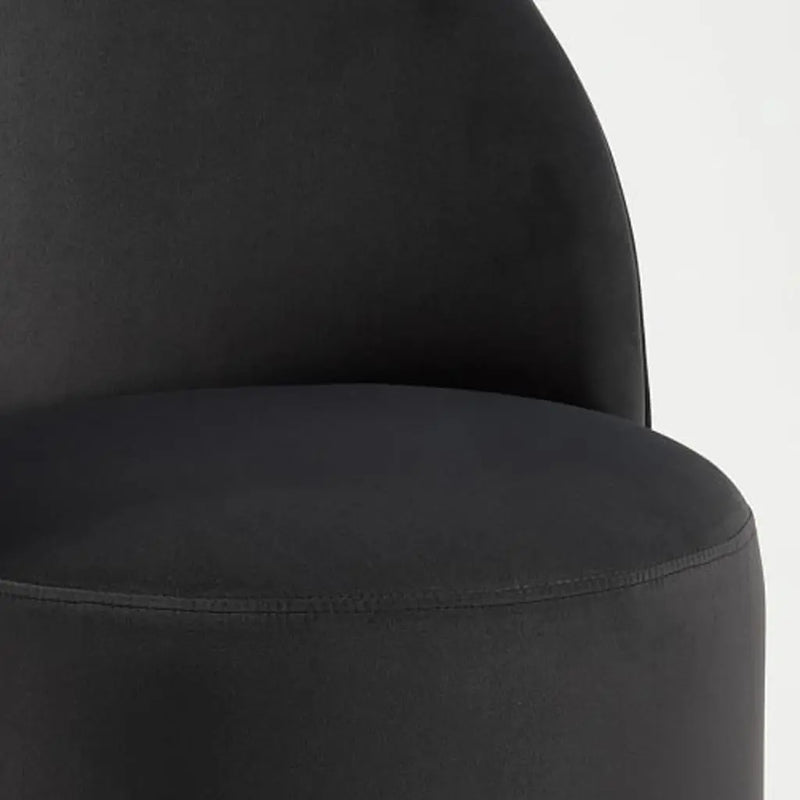 Black Velvet Curved Back Swivel Dining Arm Chair Homeroots Kitchen & Dining