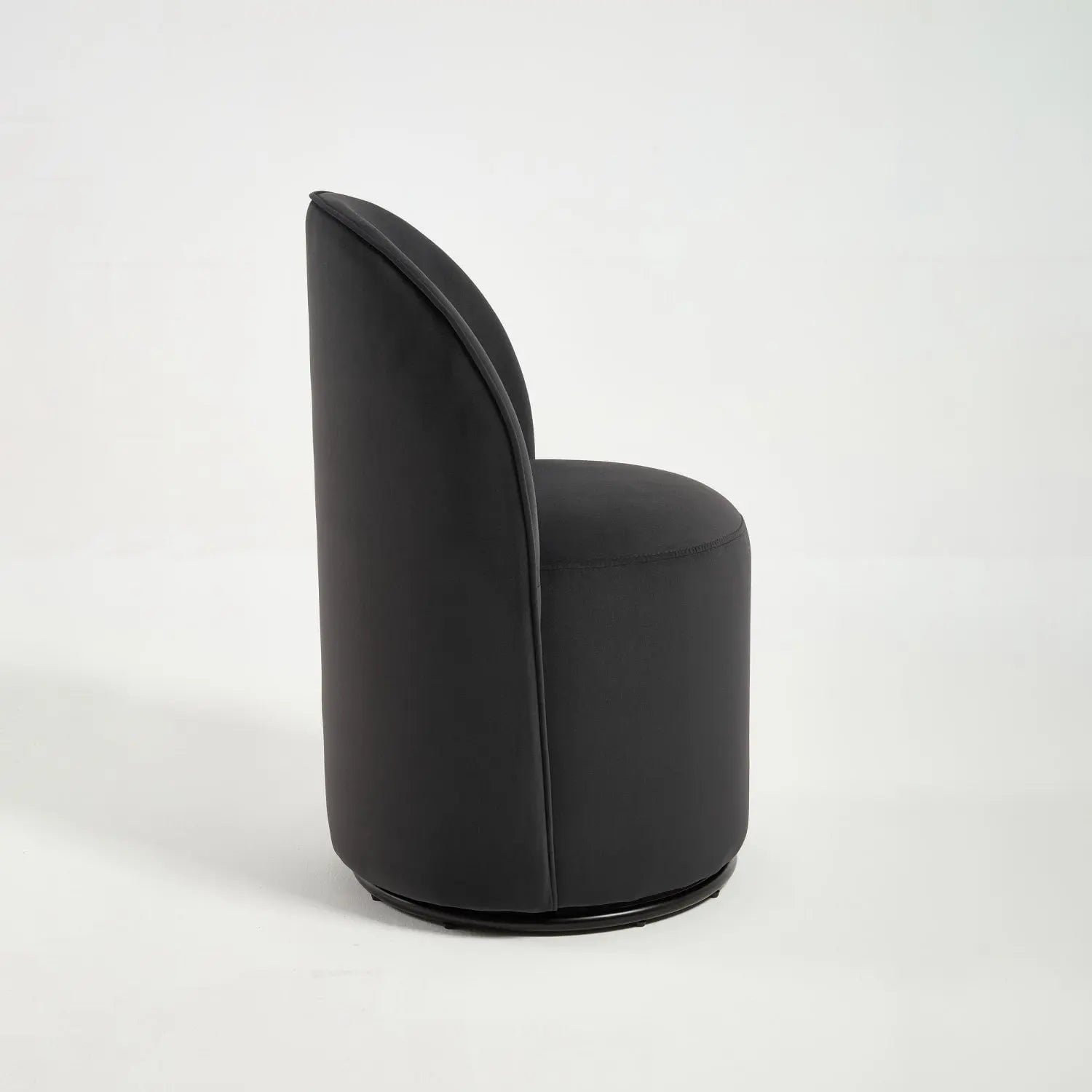 Black Velvet Curved Back Swivel Dining Arm Chair Homeroots Kitchen & Dining