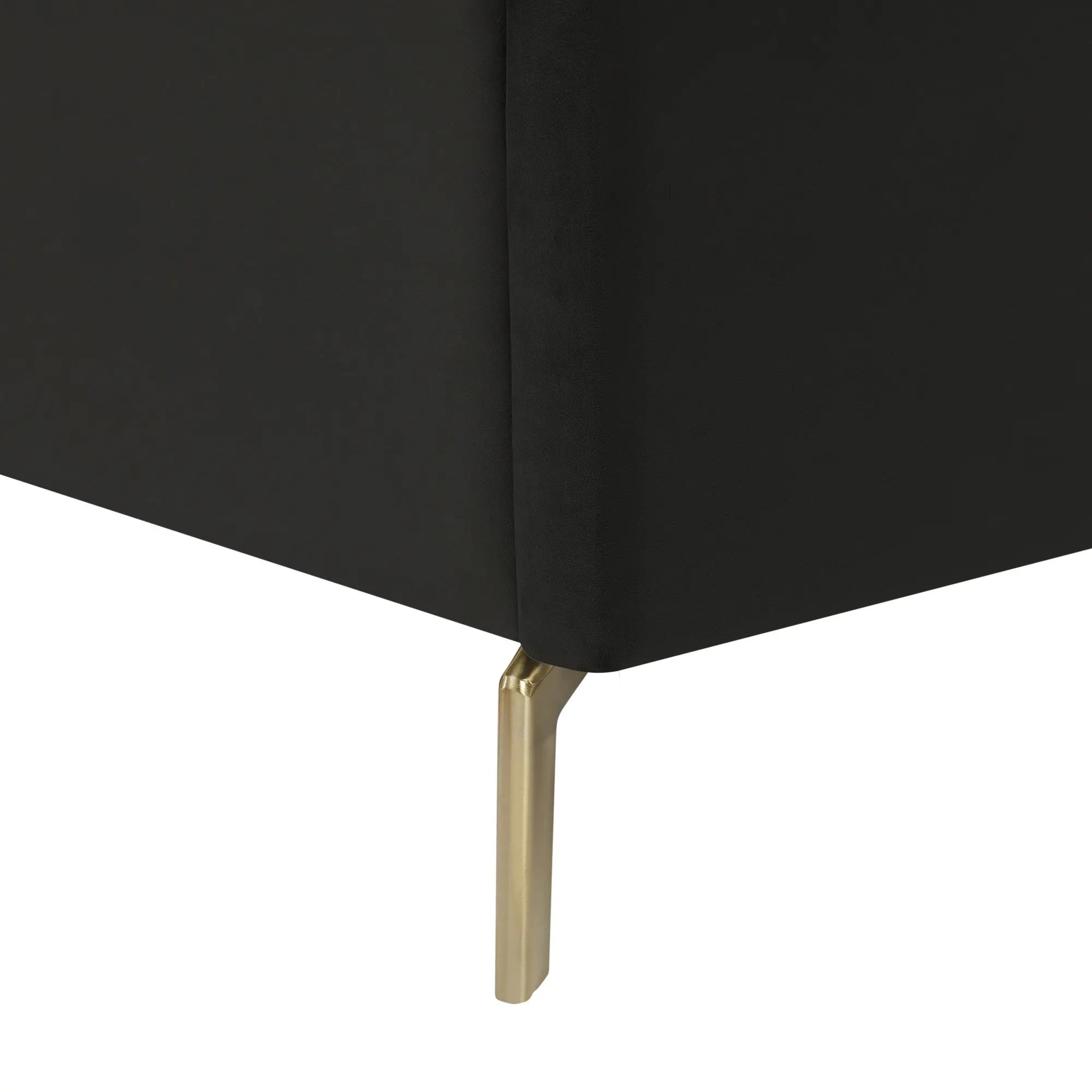 Black Velvet Upholstered Full Bed Frame Homeroots Bed & Bath