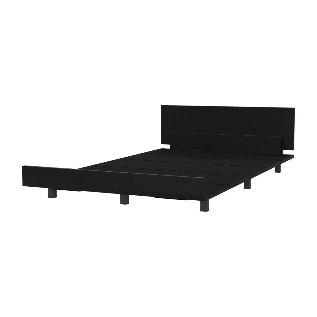 Black Wood Twin Bed Frame Homeroots Bed & Bath