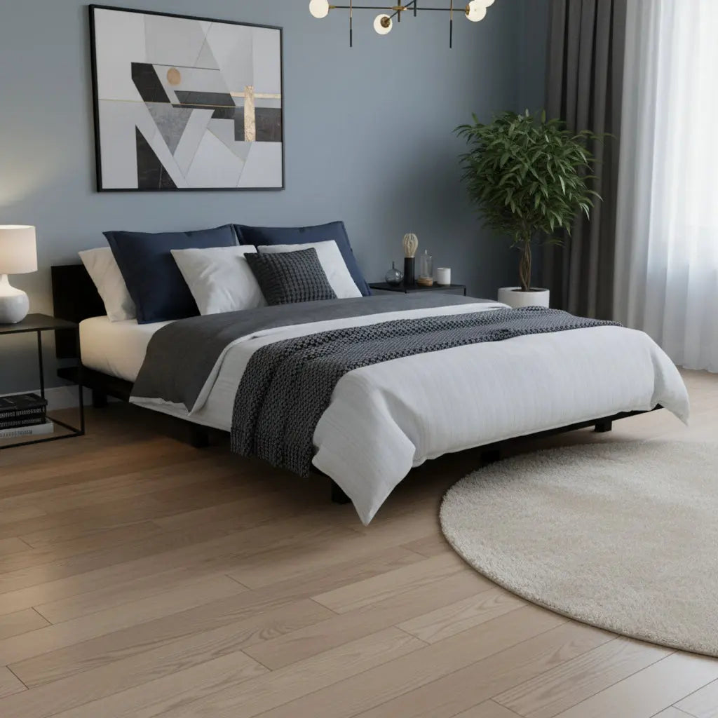 Black Wood Twin Bed Frame Homeroots Bed & Bath