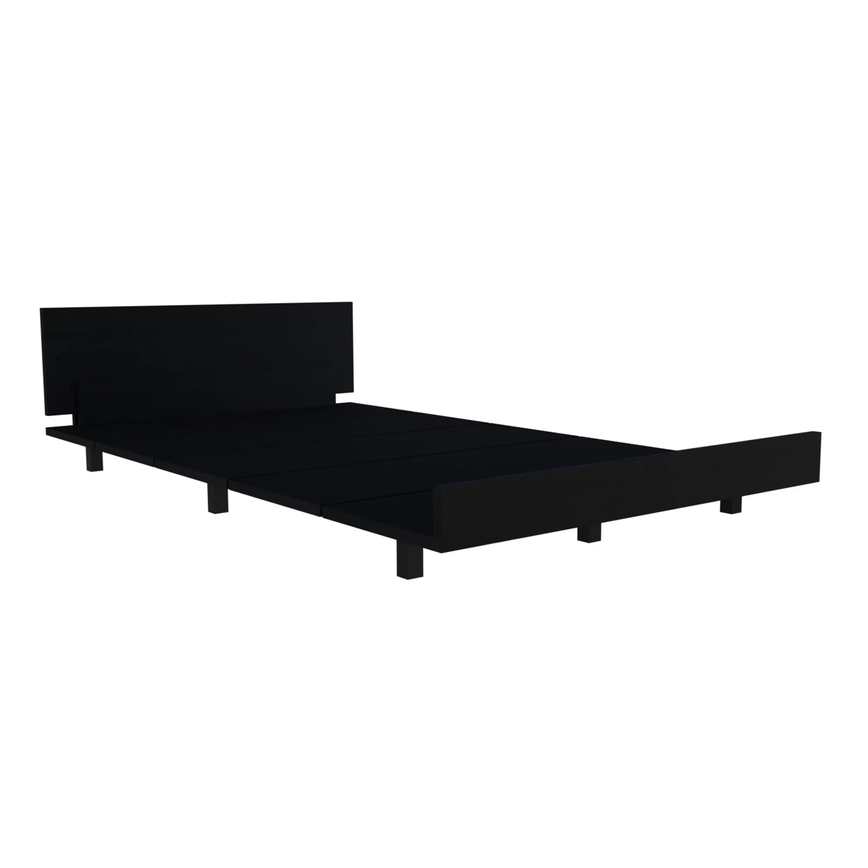Black Wood Twin Bed Frame Homeroots Bed & Bath