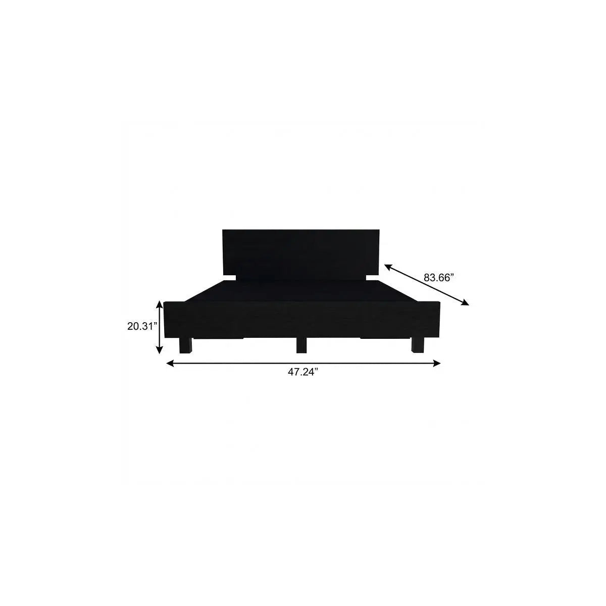Black Wood Twin Bed Frame Homeroots Bed & Bath