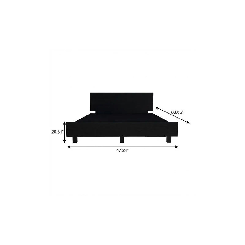 Black Wood Twin Bed Frame Homeroots Bed & Bath