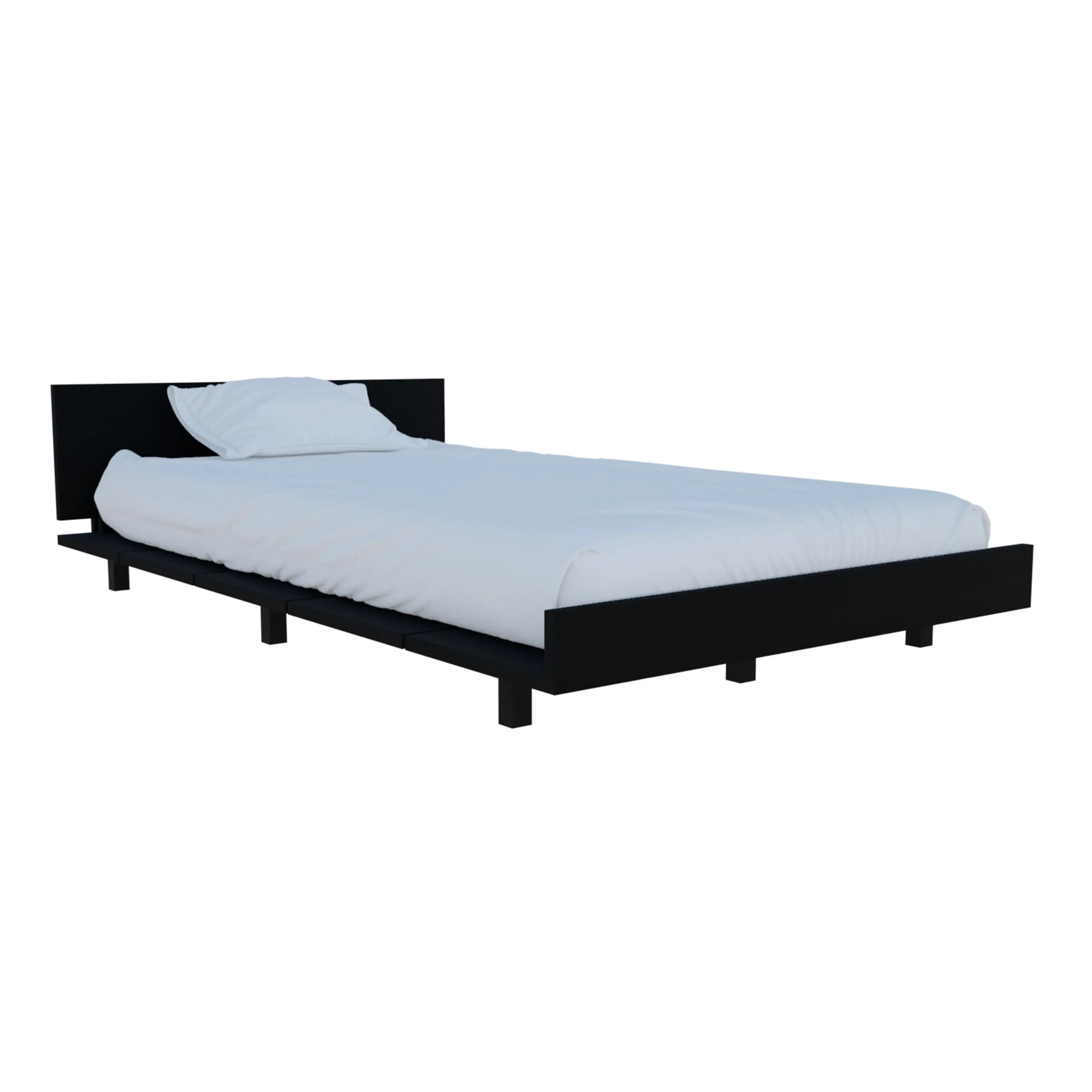 Black Wood Twin Bed Frame Homeroots Bed & Bath