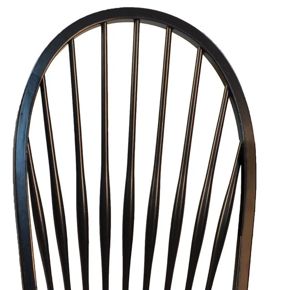 Black Wood Windsor Back Dining Side Chair Homeroots Kitchen & Dining