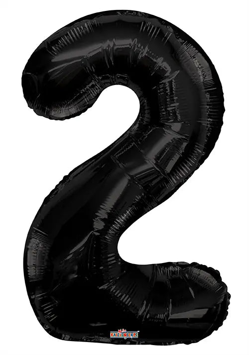 Black #2 Mylar Balloon Harnel