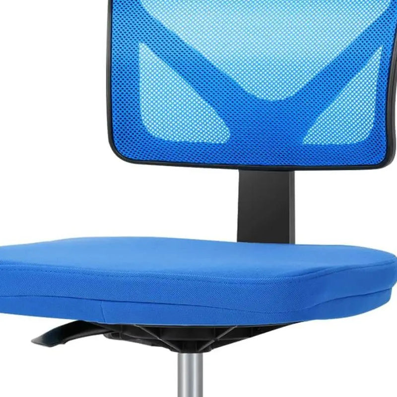 Black and Blue Adjustable Height Swivel Rolling Office Chair Homeroots Office