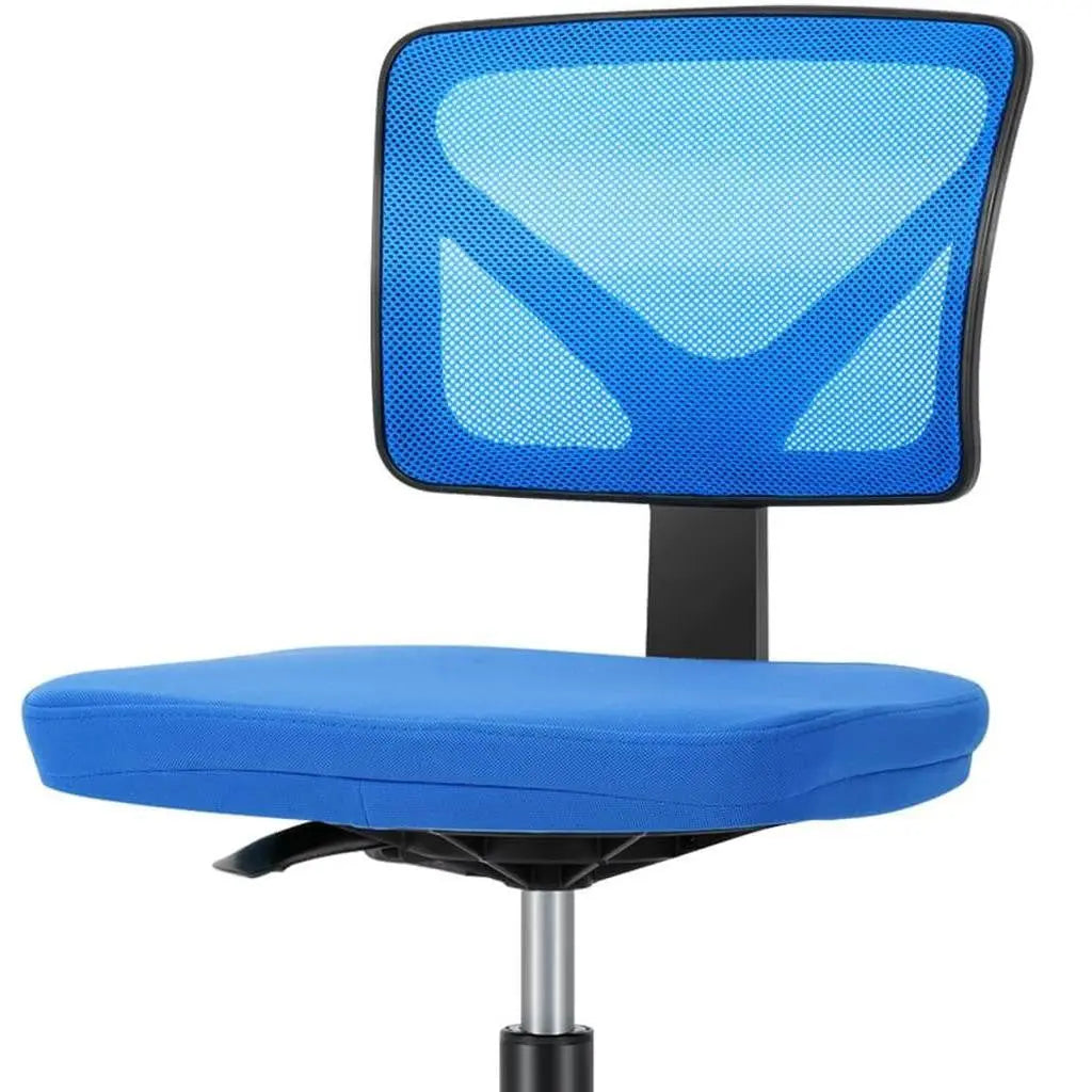 Black and Blue Adjustable Height Swivel Rolling Office Chair Homeroots Office