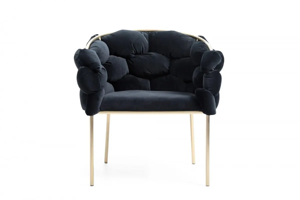 Black and Brass Upholstered Fabric Dining Arm Chair Homeroots Kitchen & Dining