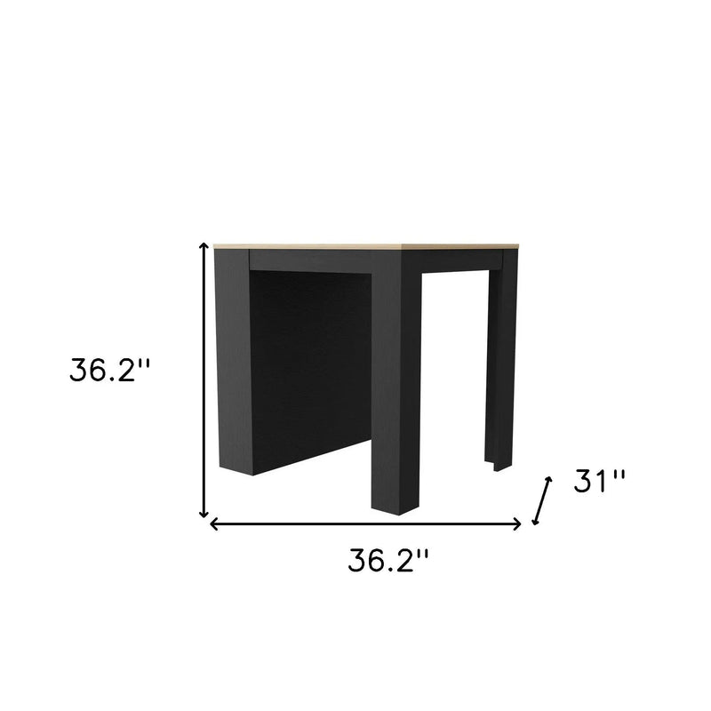 Black and Brown 36" Kitchen Island With Storage Homeroots Kitchen & Dining