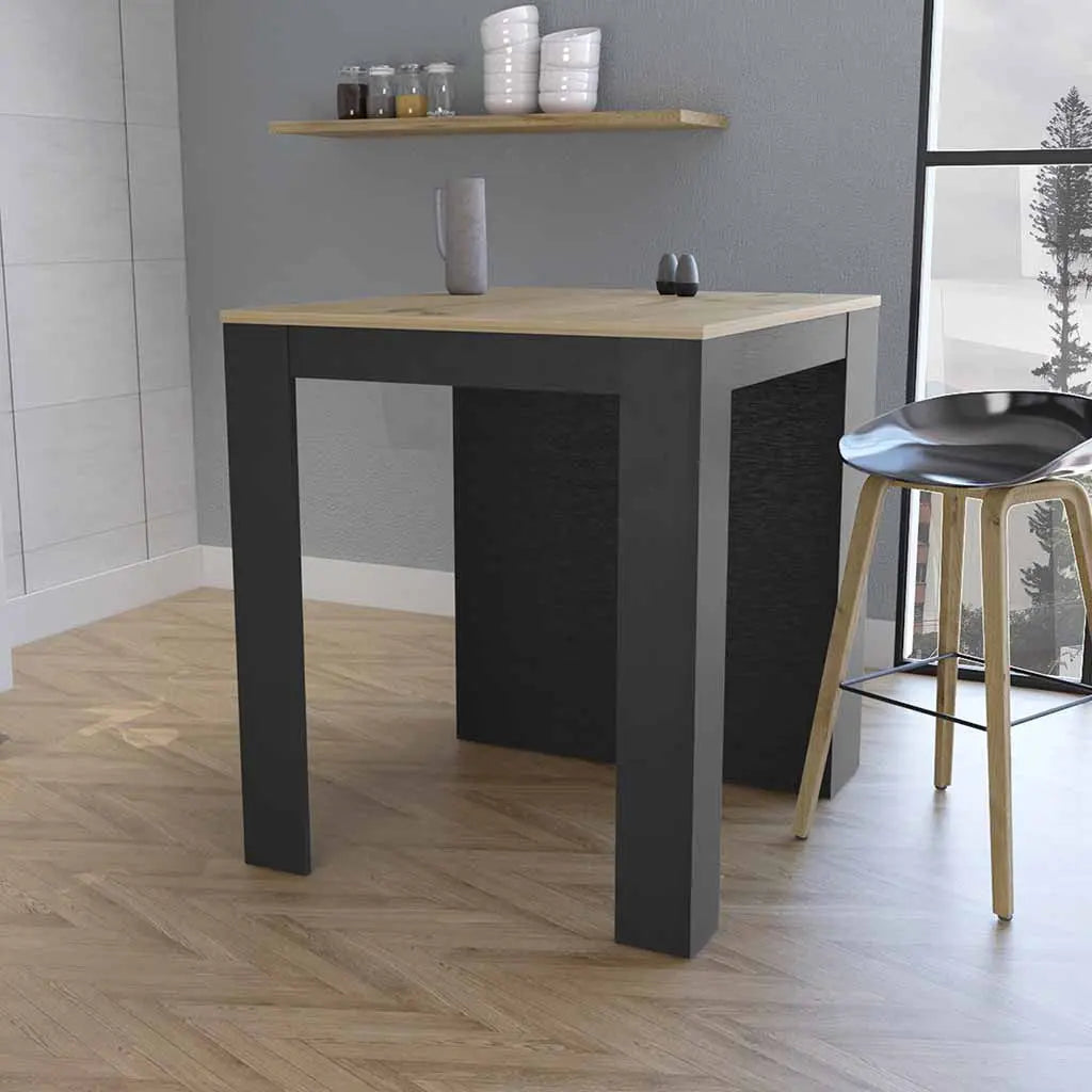 Black and Brown 36" Kitchen Island With Storage Homeroots Kitchen & Dining
