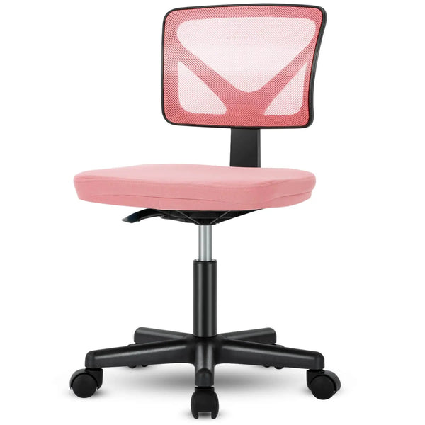 Black and Pink Adjustable Height Swivel Rolling Office Chair Homeroots Office