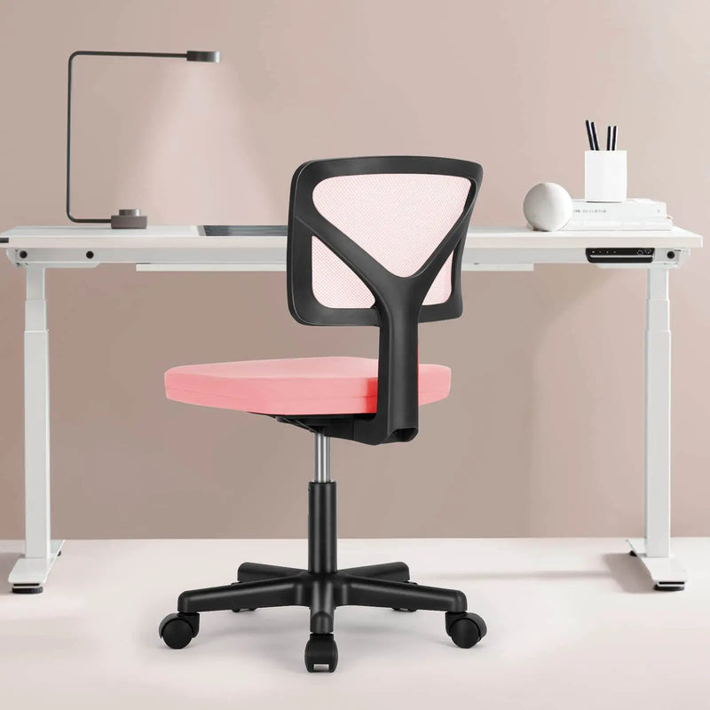 Black and Pink Adjustable Height Swivel Rolling Office Chair Homeroots Office