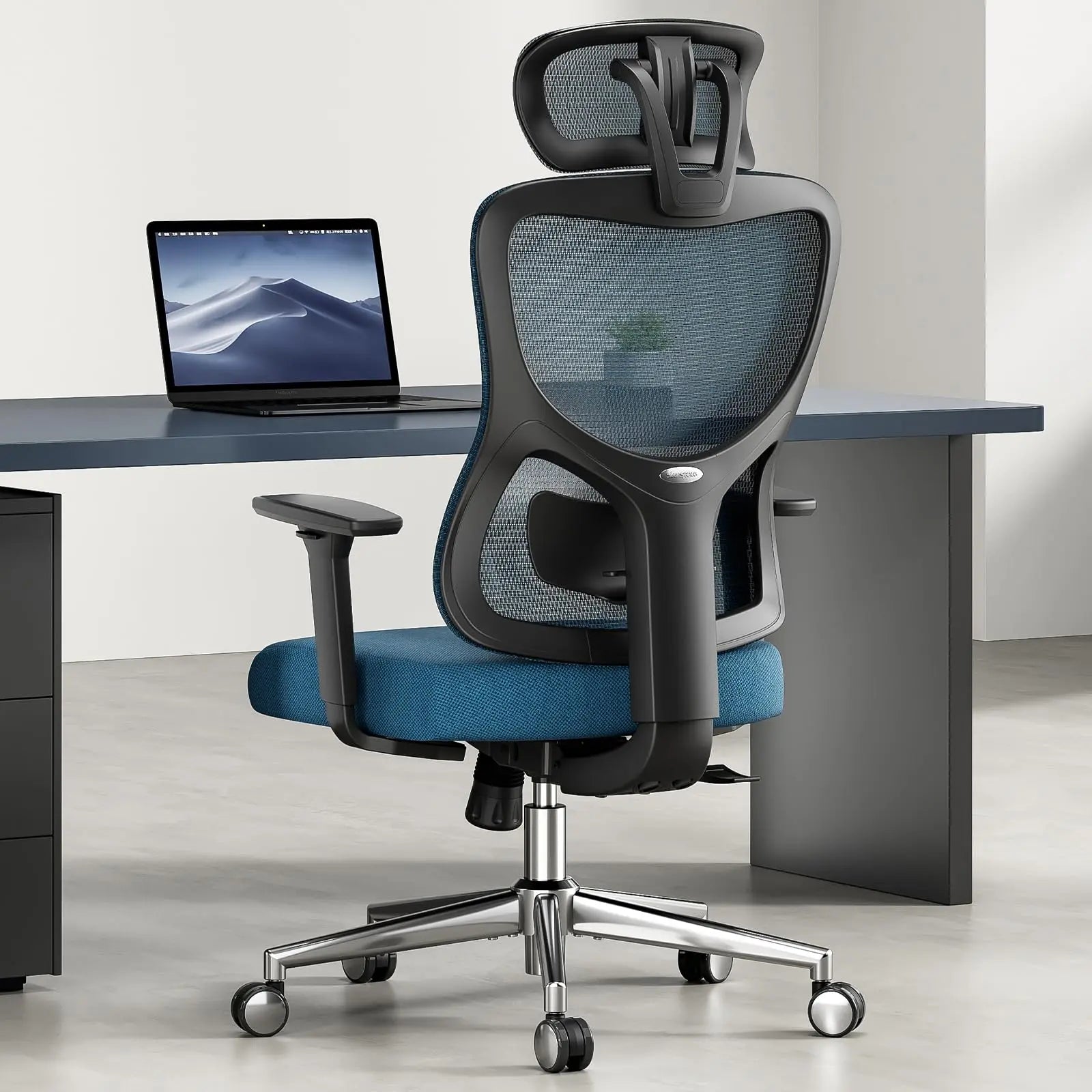 Black and Silver Adjustable Height Swivel Rolling Office Chair Homeroots Office