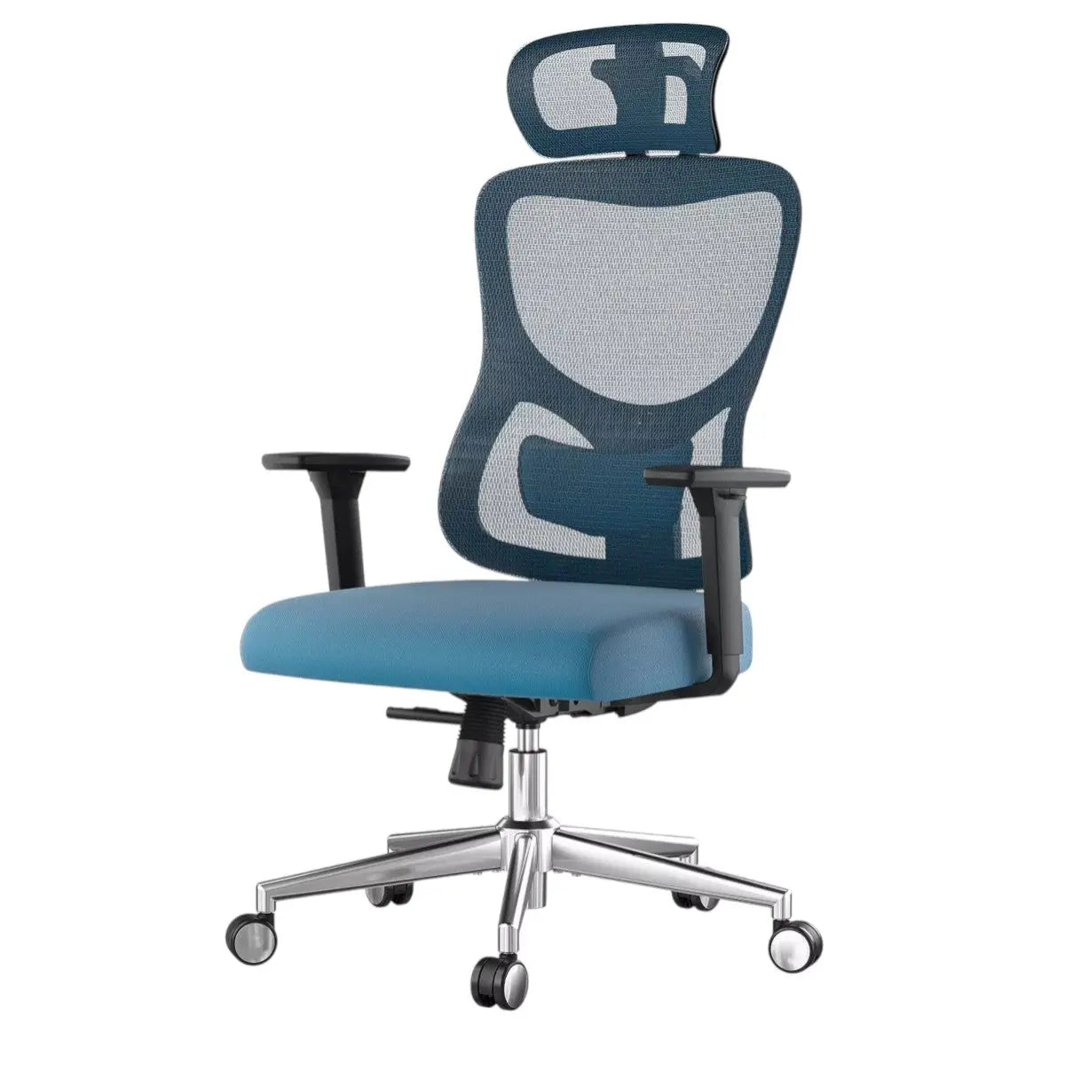 Black and Silver Adjustable Height Swivel Rolling Office Chair Homeroots Office
