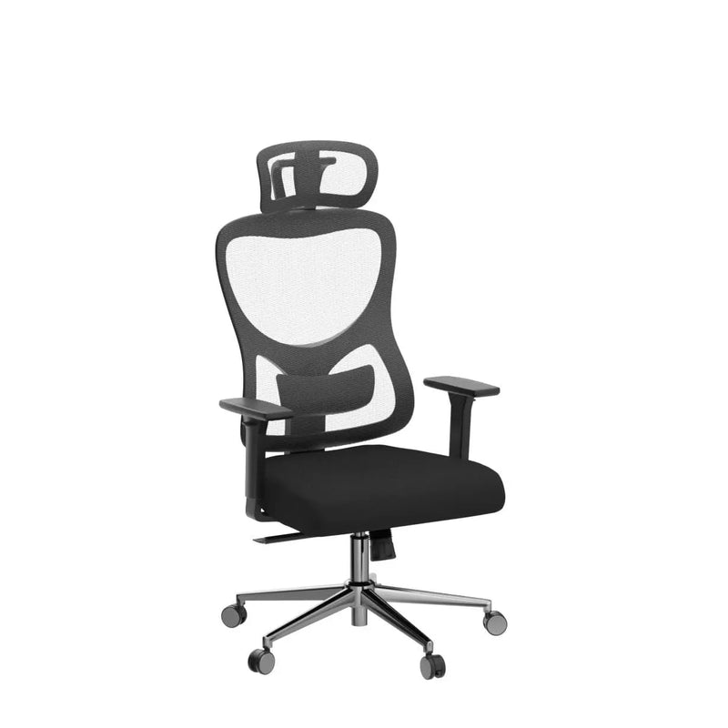 Black and Silver Adjustable Height Swivel Rolling Office Chair Homeroots Office