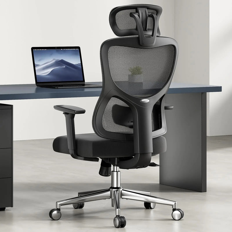 Black and Silver Adjustable Height Swivel Rolling Office Chair Homeroots Office