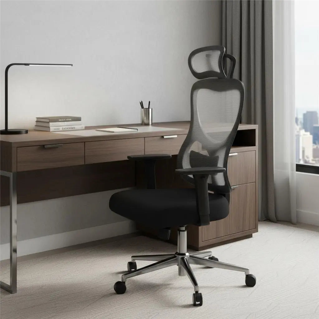 Black and Silver Adjustable Height Swivel Rolling Office Chair Homeroots Office