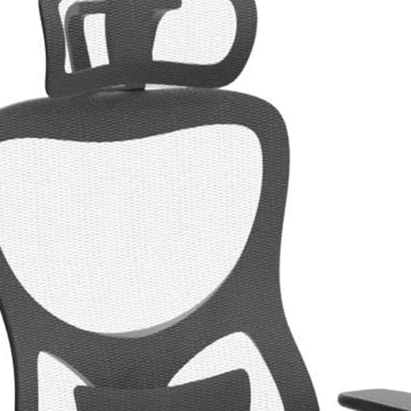 Black and Silver Adjustable Height Swivel Rolling Office Chair Homeroots Office