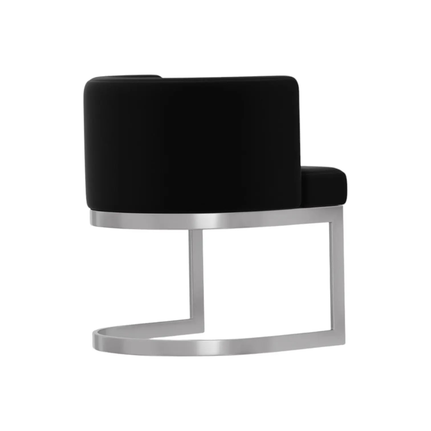 Black and Silver Fabric Wing Back Dining Side Chair Homeroots Kitchen & Dining
