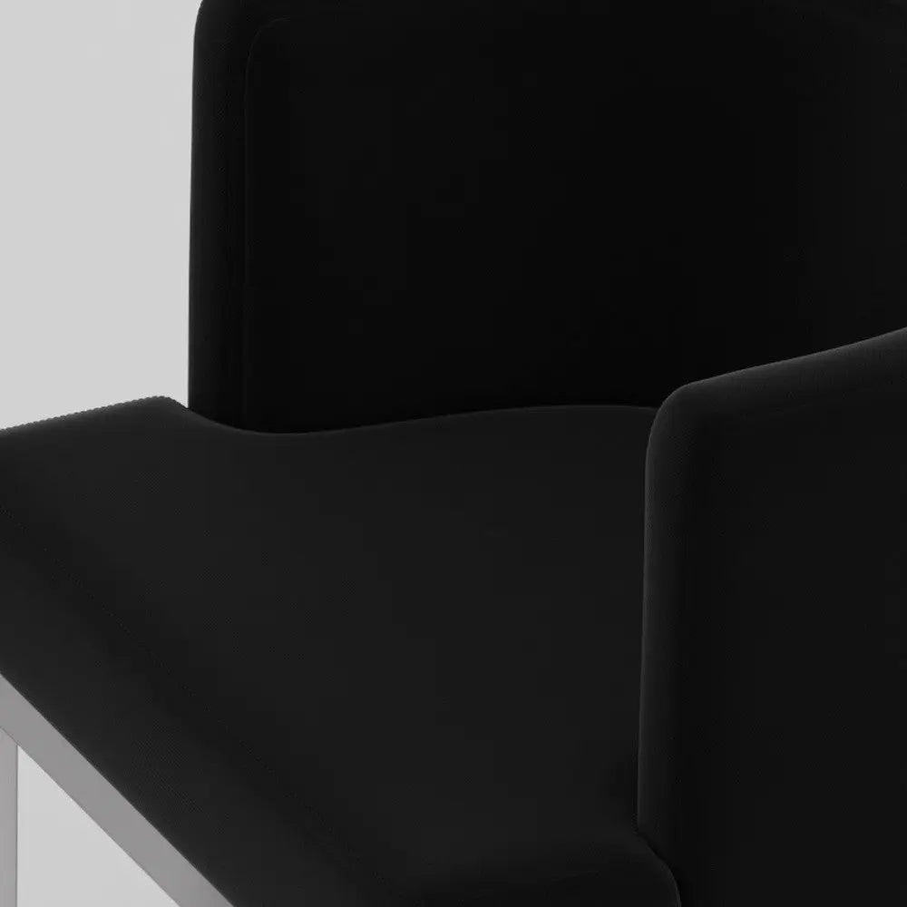 Black and Silver Fabric Wing Back Dining Side Chair Homeroots Kitchen & Dining