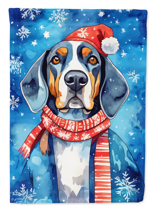 Black and Tan Coonhound Christmas Garden Flag Caroline's Treasures