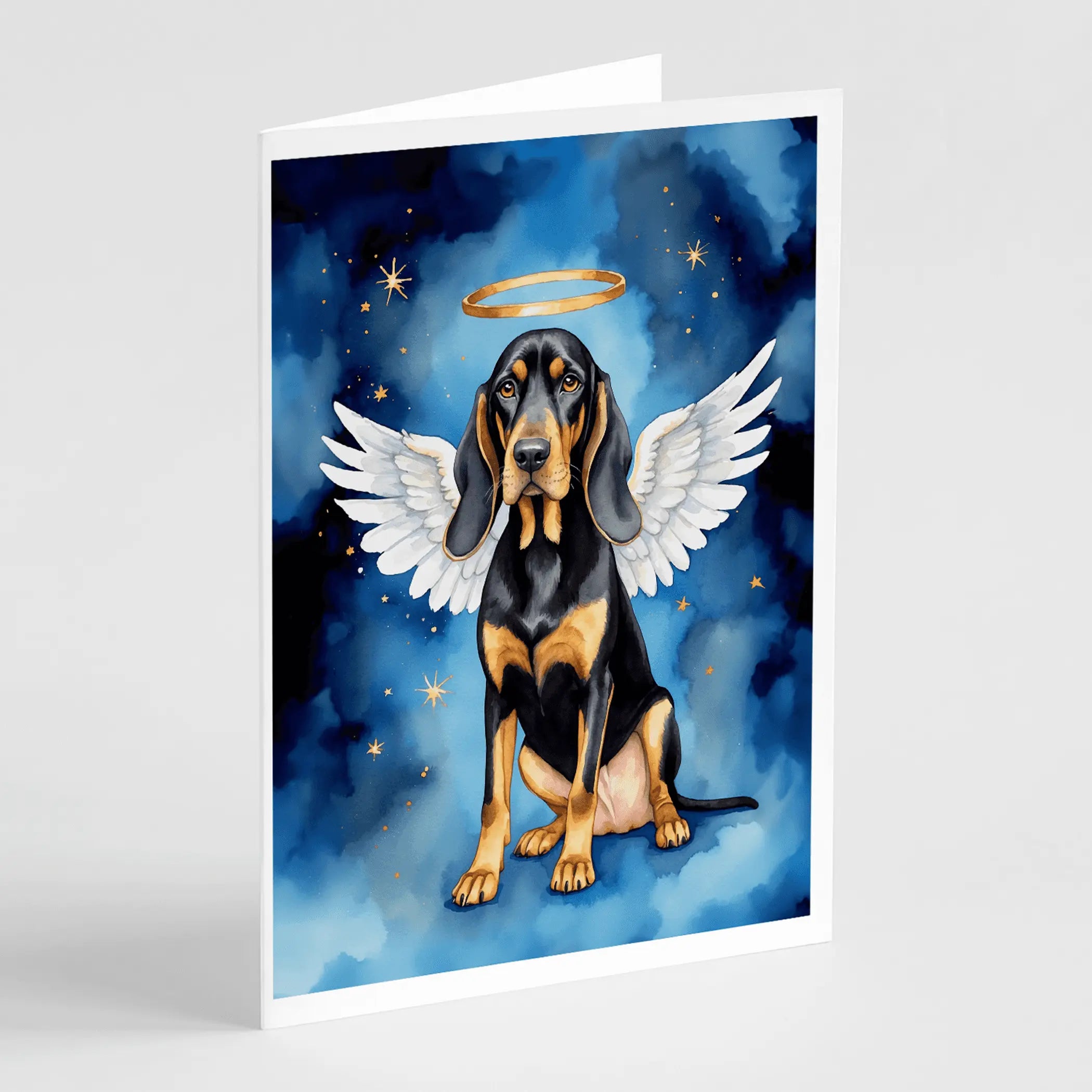 Black and Tan Coonhound My Angel Greeting Cards Pack of 8 Caroline's Treasures