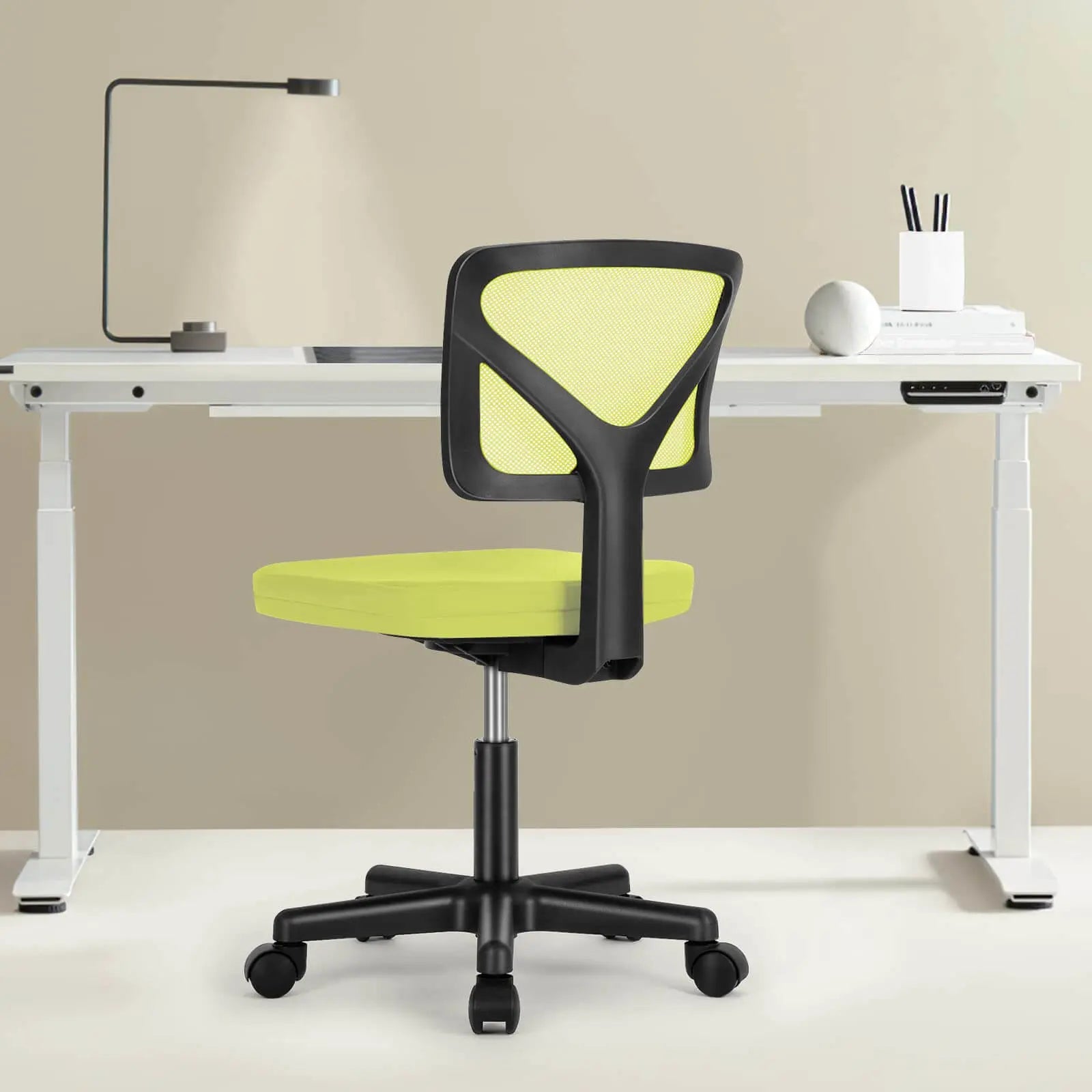 Black and Yellow Adjustable Height Swivel Rolling Office Chair Homeroots Office