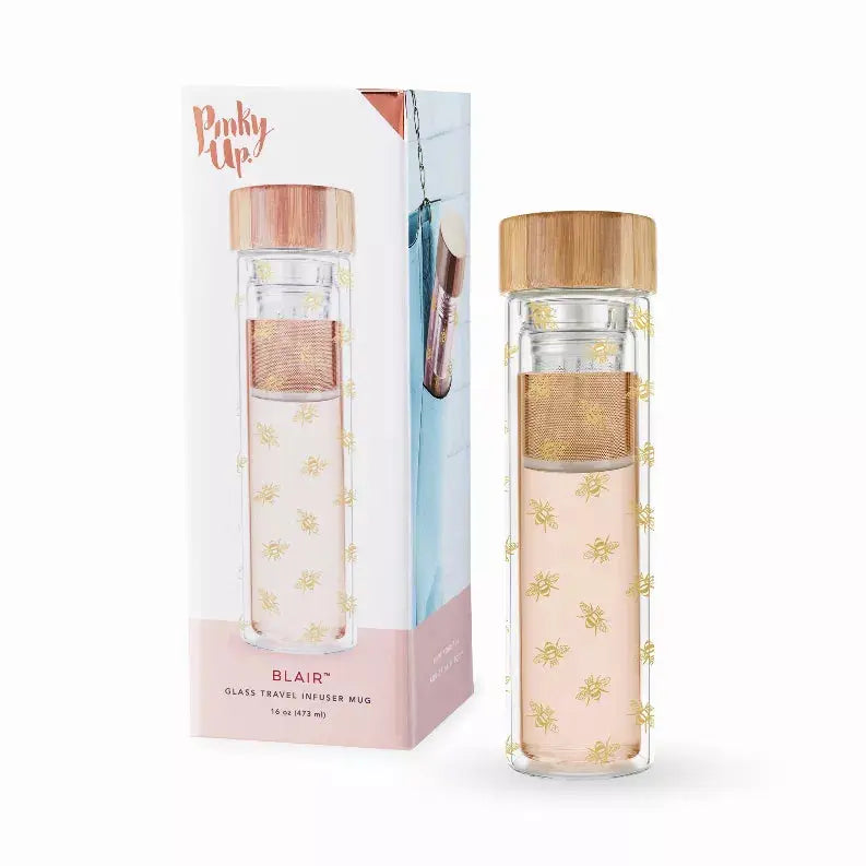 Blair Bee Glass Travel Infuser Mug By Pinky Up True Brands