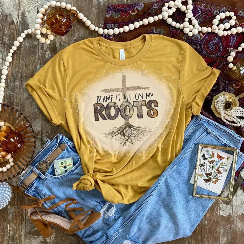 Blame It On My Roots Bleached Shirt CK's Boutique