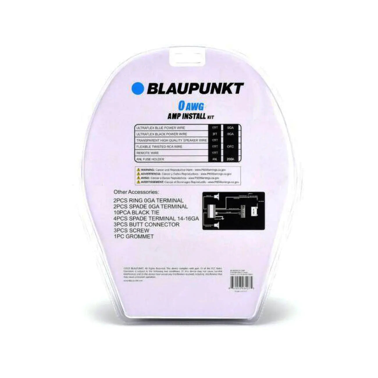 Blaupunkt 0 Gauge Amplifier Kit With Cca Cables Blaupunkt